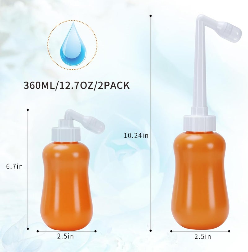 Foo Foo Peri Bottle for Postpartum Care, for Postpartum Essentials, Feminine Care Orange - Image 3